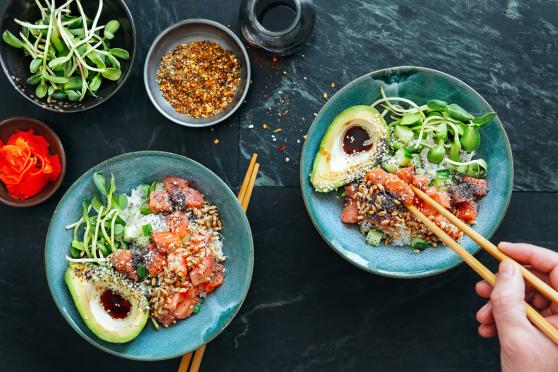 Poke bowls